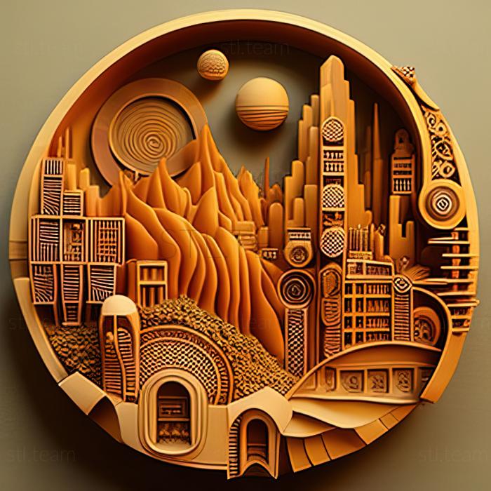 3D model st solarpunk city (STL)